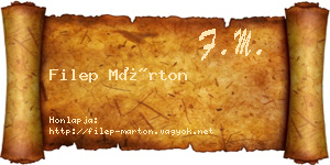 Filep Márton névjegykártya